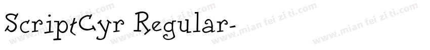ScriptCyr Regular字体转换